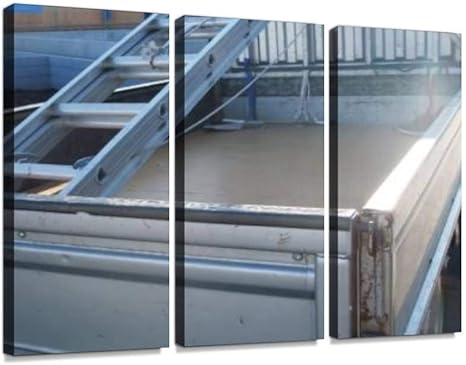 Amazon Co Jp 軽トラック 軽トラ 荷台 トラック 脚立 はしご 梯子 ハシゴ 車 アップ 車両 後ろ側 荷物置き 仕事用 商用車 無人 道具 乗せるポスター パネル 現代壁の絵 壁掛け 部屋飾り 背景絵画 壁アート 完成品 3枚セット すぐ飾る ホーム キッチン