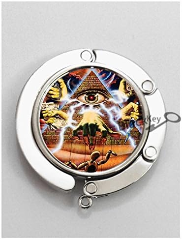 BlackKey Illuminati Symbol Metal Folding Table Hook Hanger Holder for Purse Handbag Bag -47