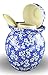 Porcelain Pickling Jar with 2 Lids Fermenting Pickling Kimchi Crock Food Storage Blue Cherry Blossom (10 IN)