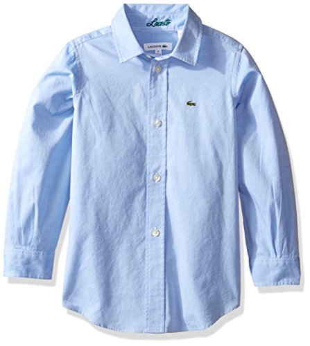 Lacoste Big Boy's Long Sleeve Classic Oxford Woven Shirt, Rill, 16