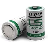Coonyard (2-Pack) 3.6V 1/2AA LS14250 Lithium for SAFT Water Meter Electricity Meter Gas