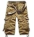 Men's Relaxed Fit Cargo Shorts Khaki 38
