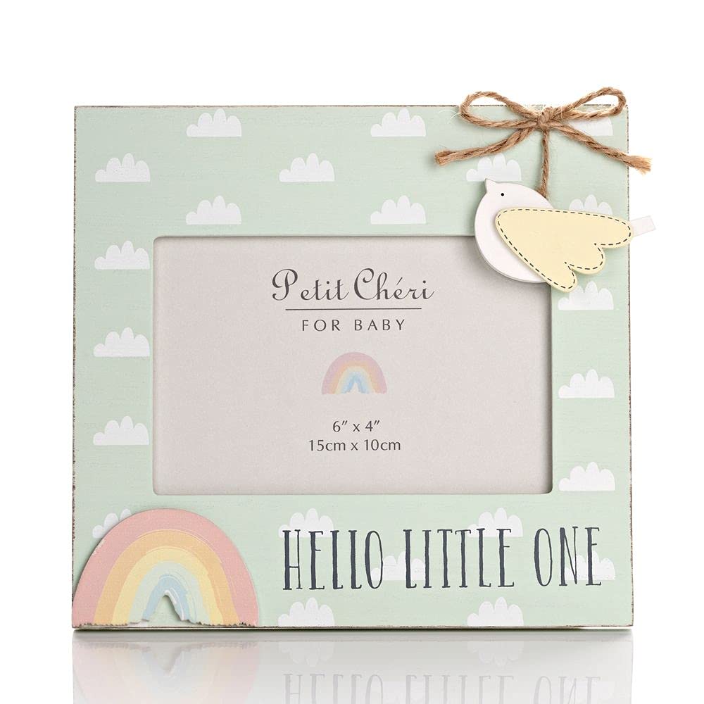 Petit Cheri Bird and Rainbow Photo Frame Hello Little One