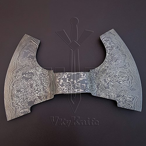 Handmade Damascus Steel AXE Hatchet Head Knife VK2037 - Thumbnail 3
