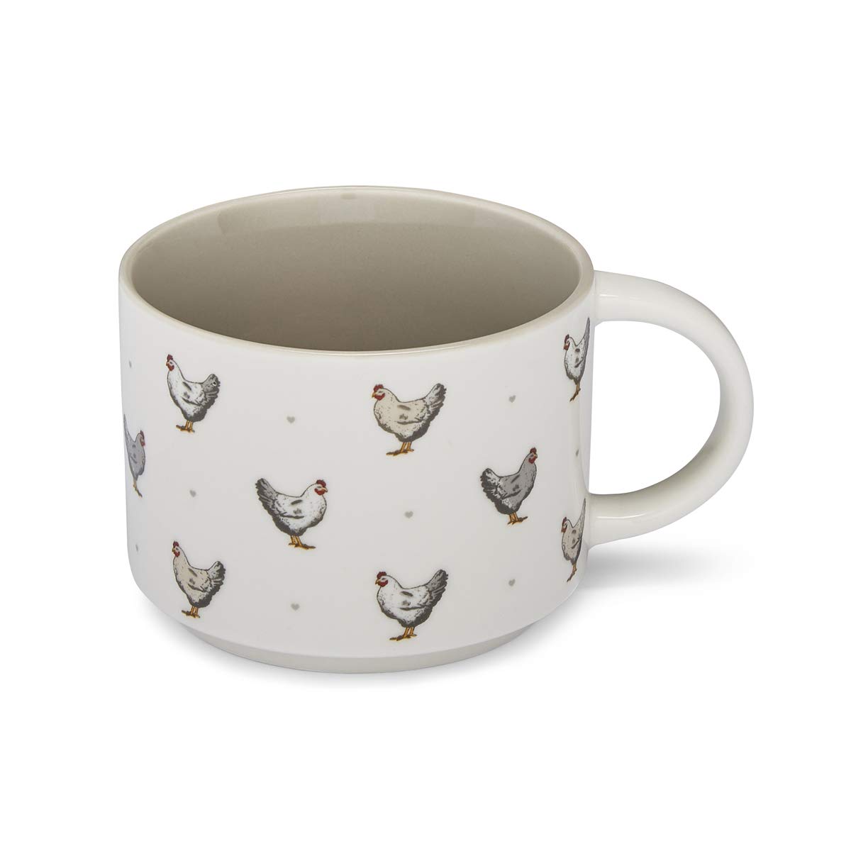 Cooksmart British Designed Stacking Coffee Mug | Ceramic Coffee Mugs for Home or Work | Large Mugs for Hot Drinks | Tea and Coffee Cups - Farmers Kitchen