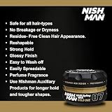 NISHMAN Hair Styling Wax Gold One 07 Men 150g Natural Shine Strong Hold Aqua view 4
