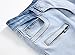Men's Moto Biker Vintage Distressed Ripped Slim Fit Skinny Stretch Denim Jeans