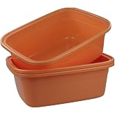 Qskely 3-Pack 18 Quart Plastic Dishpan, Multi-Purpose Wash Basin Tub | Plastic Wash Tub Dishpan Basin, Dish Pans for Washing and Storage Cleaning Supplies