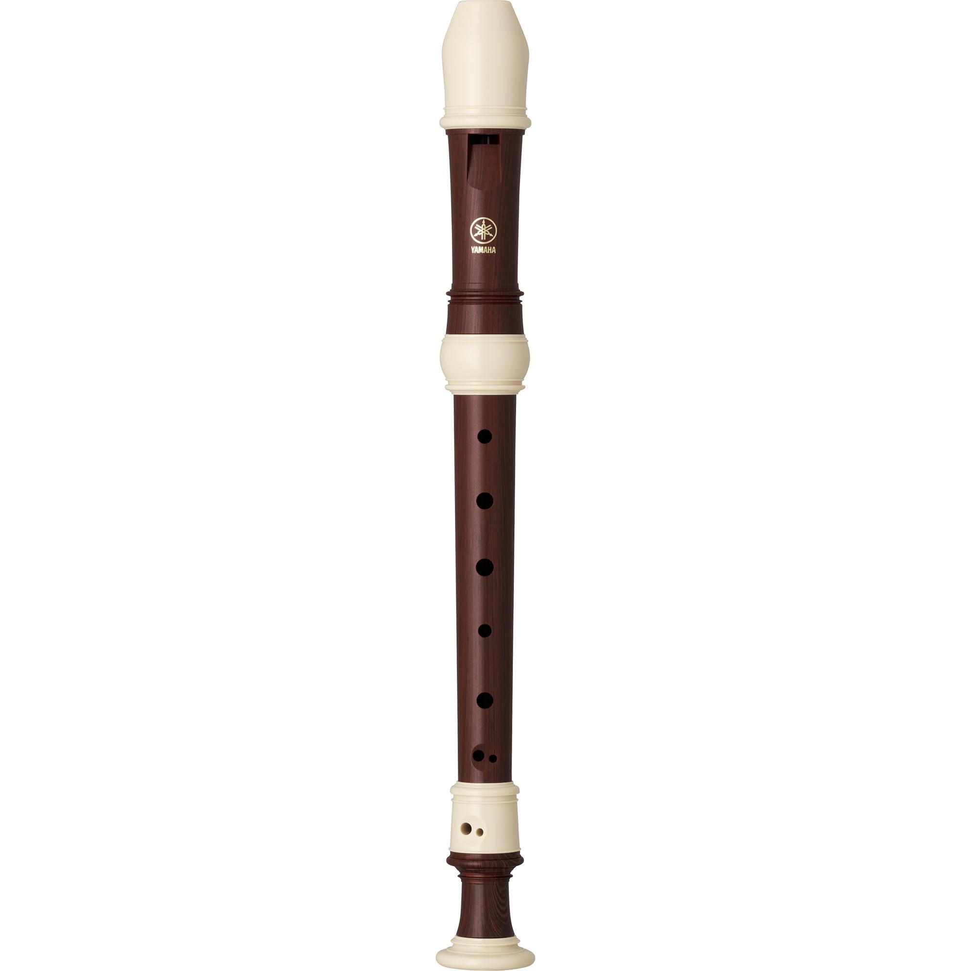 Yamaha YRS-322B Flauta dulce soprano en clave de C, digitación barroca, orificios dobles, construcción de tres piezas, acabado de palisandro simulado