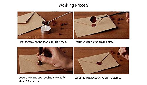 Ocharzy 8 Pcs Sealing Wax Sticks Set without Wicks for Postage Letter Retro Vintage Wax Seal Stamps (Red)