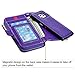 E LV Case for Galaxy S7 Case 2IN1 (CASE Cum Purse) PU Leather flip Wallet Bag Pouch Case Cover for Samsung Galaxy S7 - [Purple]