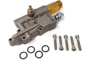 Homelite Replaces Himore Complete Outlet Manifold for Pressure Washer Pump, USES 5 Screws in This Manifold, Including O-Rings, Unloader, Outlet Pipe Chemical Injector