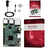 NeeGo Raspberry Pi 3 Starter Kit – Pi 3 Model B Barebones Computer Motherboard with 64bit Quad Core CPU &amp; 1GB RAM, 2.5A Power Supply &amp; Heatsink 2-Pack