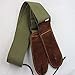 Muxico Cool Design Cotton Leather Guitar Strap,green