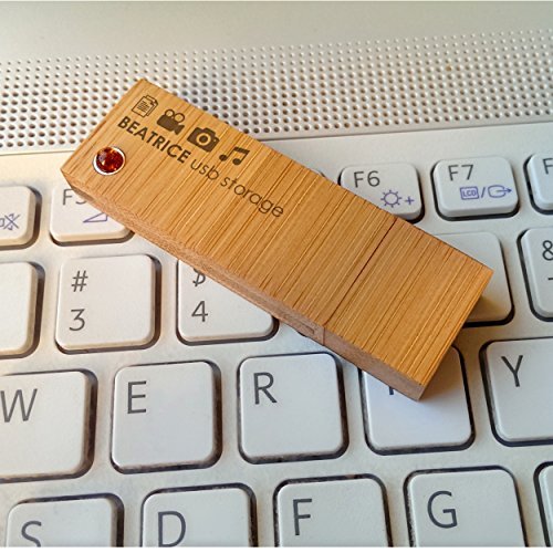 Custom USB flash drive Bamboo XL with Natural Amber 3.0 8GB Handmade,Included Jewelry or Gift packaging and Custom engraving, Gift idea,Anniversy,Birthday