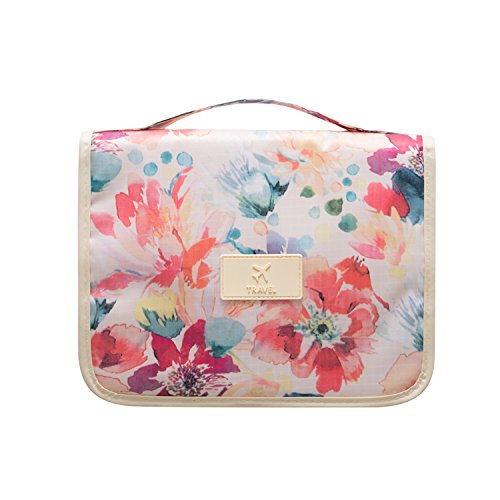 Portable waterproof travel makeup bag - lady color fold…