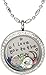 DR Memory Locket Pendant Necklace - I Love You to The Moon and Back - with Birthstone, Heart Charm and Half Moon (Heart)