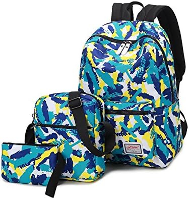 Polyester Backpack for Teenagers Girls Boys Waterproof SchoolBag Daypack for Travel (Green)