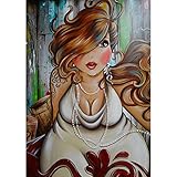 Diamond Painting Kits, 5D DIY Rhinestone Pasted Embroidery Painting Cross Stitch Home Decor-Decorating Cabinet Table Stickers Crystal Pictures for Study Room,Flower Painting (A)