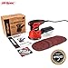 Hi-Spec 2A 240W Random Orbital Disc Palm Sander & 10pc Sanding Papers for Removing Paint, Varnish, Stains, Preparing Furniture, Sanding Down & Finishing Wood