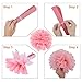 25PCS Happy Halloween Banner Kit with 6 Pompom Flower Tissue Paper and 18 Paper tassel, All Saints' Day Decor Supplies for Halloween Party Home Decorations