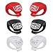ENTESI Bike Bicycle Lights Front and Rear, Silicone Led Bike Light Set for Night Riding,6 Pack,Waterproof Headlight & Taillight for Cycling Safety(2 White,2 Red,2 Black)