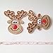 Set of 10 pcs X'mas Reindeer Iron On Sew On Cloth Embroidered Patches Appliques Machine Embroidery Needlecraft Sewing Projects DIY