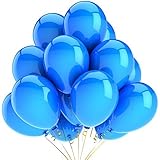 Syeer 100 pcs Balloons 10 Inch Thick Latex Kids' Party Balloons Blue