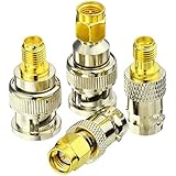 DHT Electronics SMA to BNC Kits RF Coaxial Adapter Male Female Coax Connector 4 Pieces