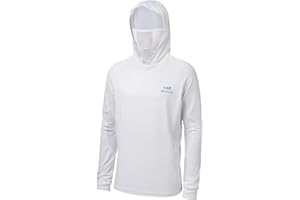 Bassdash UPF 50+ Men’s Long Sleeve Fishing Shirt with Mask UV Neck Gaiter Hoodie