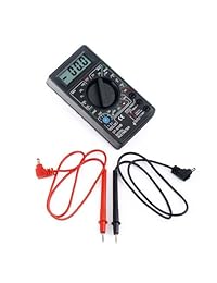 tekpower dt830bt 21 range multímetro digital y Comprobador de batería con carga 1.5 V 9 V, Super Tamaño pequeño, color negro con interruptor de alimentación principal