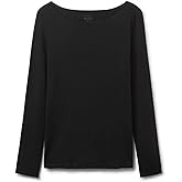 Intimissimi Woman's Long Sleeve Bateau Neck Top in Micromodal
