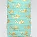 mdribbons Mermaid Print,Gold Foil Matte Elastic Ribbon FOE-5/8 Inch,10 Yards Pack-Hair Tie,Hair Band,Headband Supplies,Hair Ponytail Holders-Aqua Color