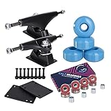 Cal 7 5.0 Inch Skateboard Trucks, 52mm Wheels, Plus Bearings Combo Set