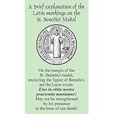 St. Benedict Medal Holy Card (10-pack) with Two Free Prayer Cards Included