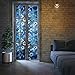 Coavas Decorative Window Privacy Film, Heat Control Sun Blocking Stained Glass Window Film, Floral Design Static Cling, Non Adhesive Windows Tint for Bathroom Front Door(Vinyl, 17.5