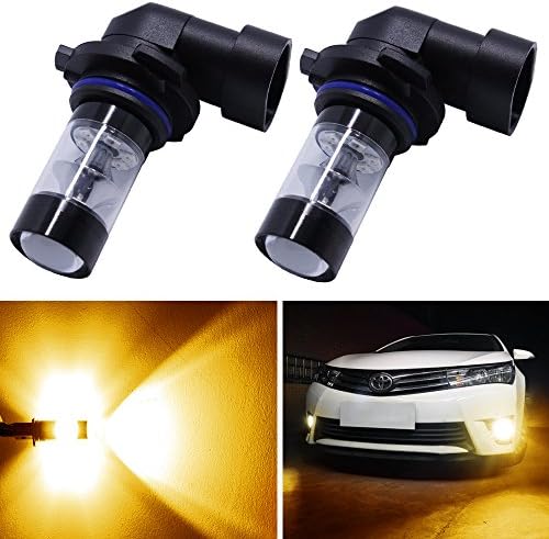 Renico 2x Lighting H8 H11 H9 9005 P13W PSX26W High Power 80W Extremely Bright 6500K LED Lights Bulbs for Car Fog Lights Lamps Replacement (H8, Yellow)
