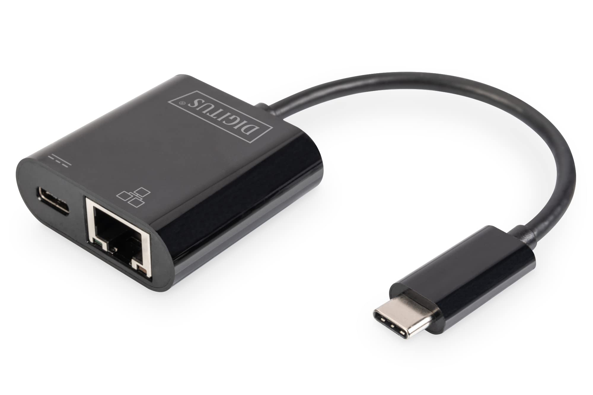 DIGITUS DN-3027 USB Type-C Gigabit Ethernet Adapter for Laptop with Power Delivery Support
