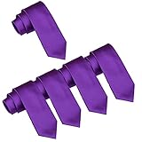 FOMANN Mens Wedding Tie Wholesale Groomsman Solid