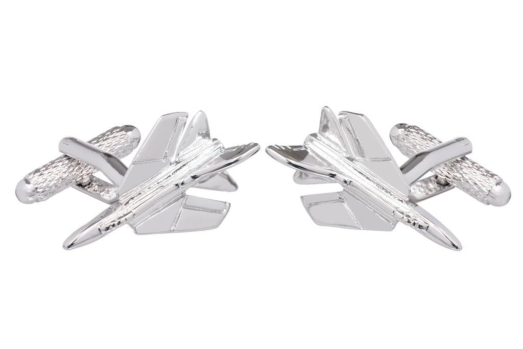 Tornado Fighter Jet Plane Cufflinks - Supplied in Onyx Art Box