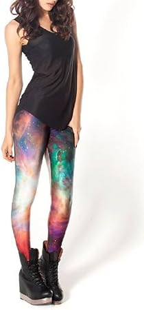 Amazon Co Jp 宇宙 柄 レギンス スパッツ 銀河 系 タイツ スキニー パンツ レッド系 スポーツ アウトドア