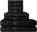 Utopia Towels Eight Piece Towel Set in Black