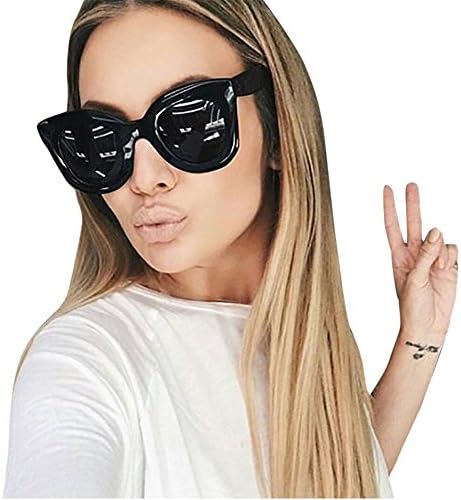 YEZIJINWomen's Fashion Vintage Cateye Frame Shades Acetate Frame UV Glasses Sunglasses