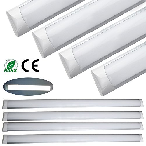 4pcs 36w slim linear LED batten tube lights, 120cm 4feet 3000lumen