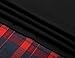 DJT Women's Check Contrast Long Sleeve Pullover Hoodie Tunic Top Medium Black