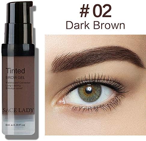 Waterproof Eyebrow Gel Makeup Henna Shade For Eye Brow Tint Natural Enhancer Make Up Cream Long Lasting Cosmetic 02 dark brown