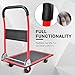 Push Cart Dolly by Wellmax, Moving Platform Hand Truck, Foldable for Easy Storage and 360 Degree Swivel Wheels with 660lb Weight Capacity, Red Color