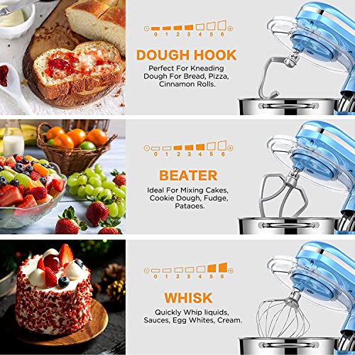 HOWORK Stand Mixer, 660W Electric Kitchen Food Mixer With 6.55 Quart