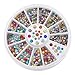 2mm 3mm Metallic Studs Rivet Flat Back Facet Rhinestones Wheels 3D Nail Art Decorations