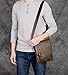 Men Shoulder Bag Waterproof Leather Small Crossbody Bag for iPad(brown)